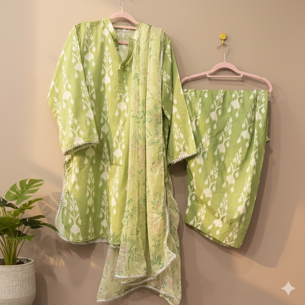 3-piece Viscos with Farshi shalwar