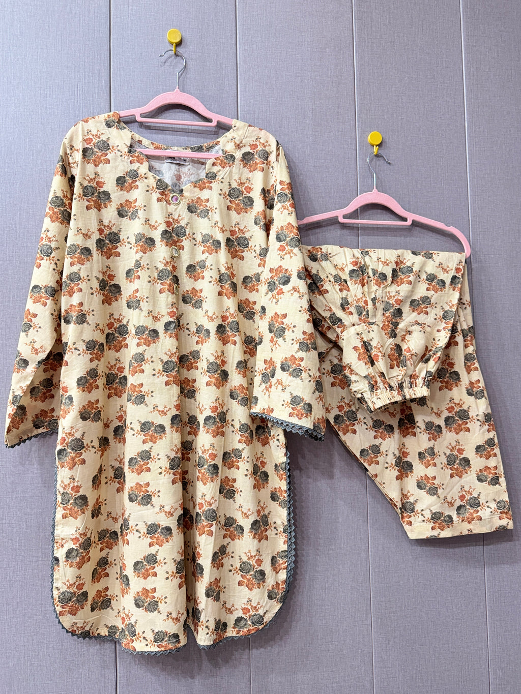 2-Piece stitched lawn co-ord set