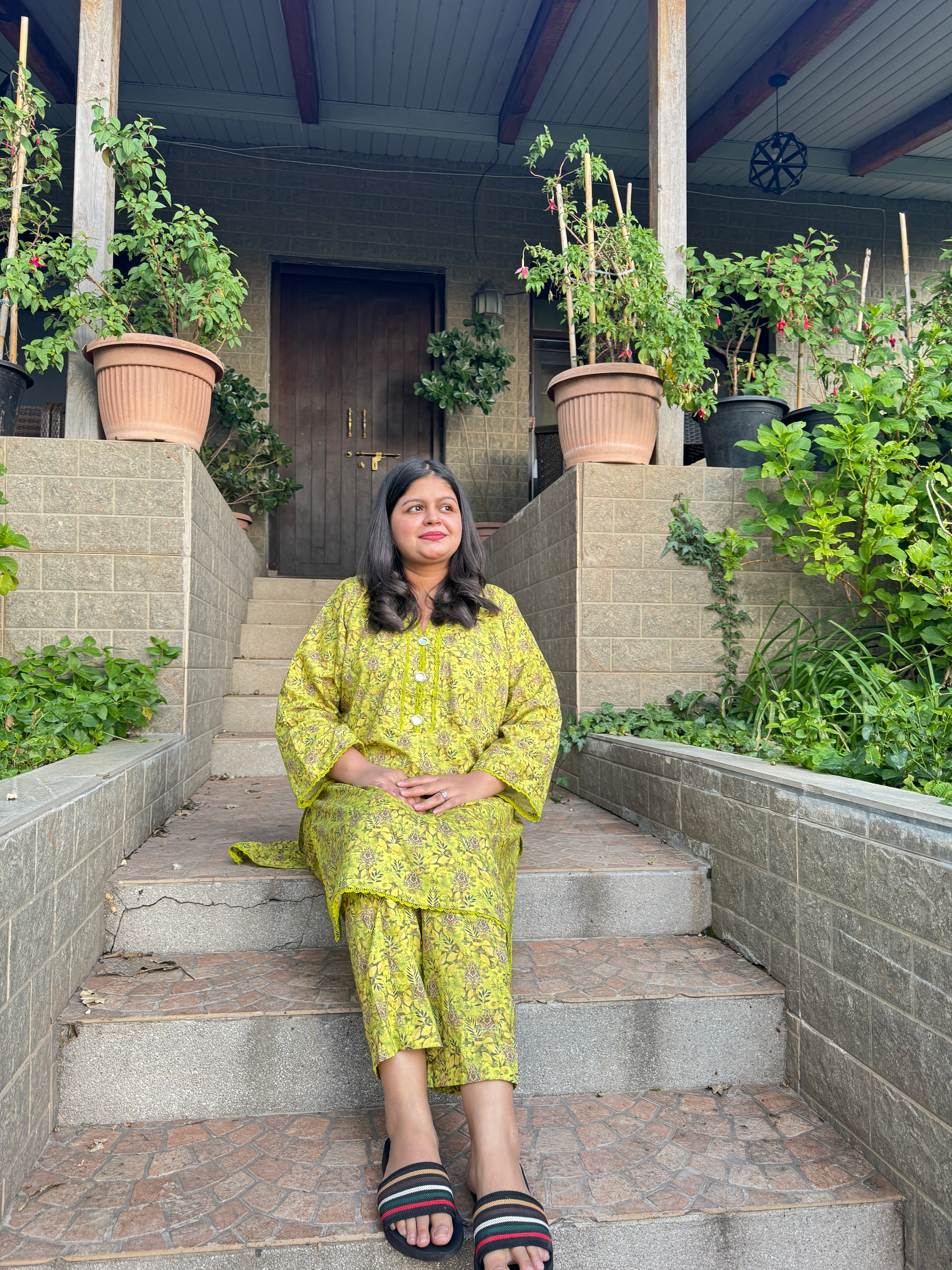 2-Piece stitched lawn co-ord set