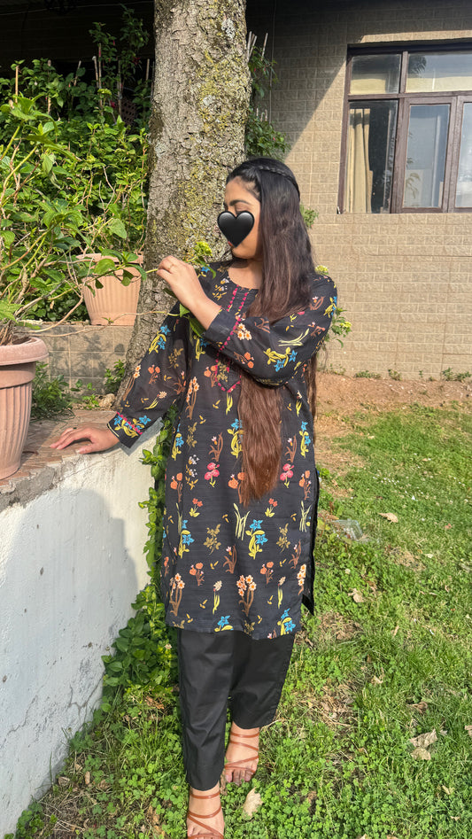 2-Piece stitched lawn Suit