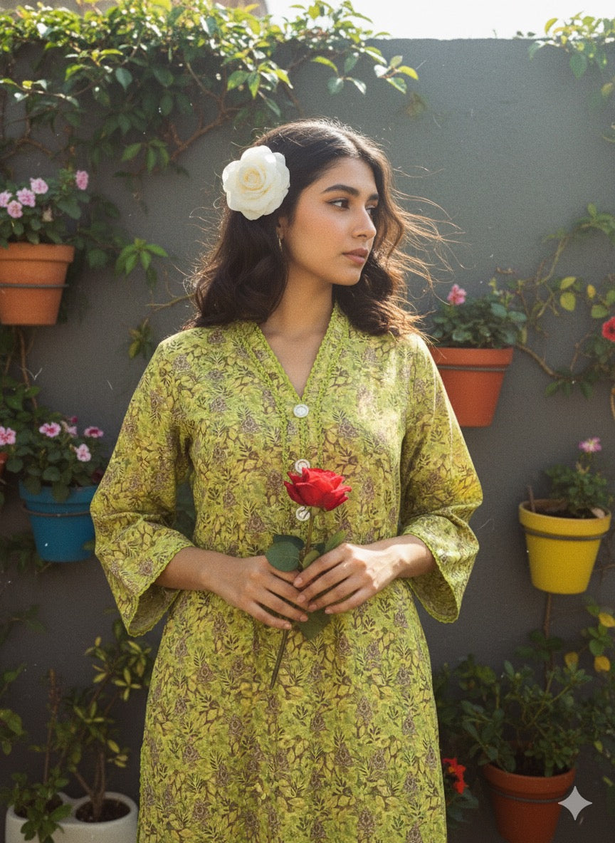 2-Piece stitched lawn co-ord set