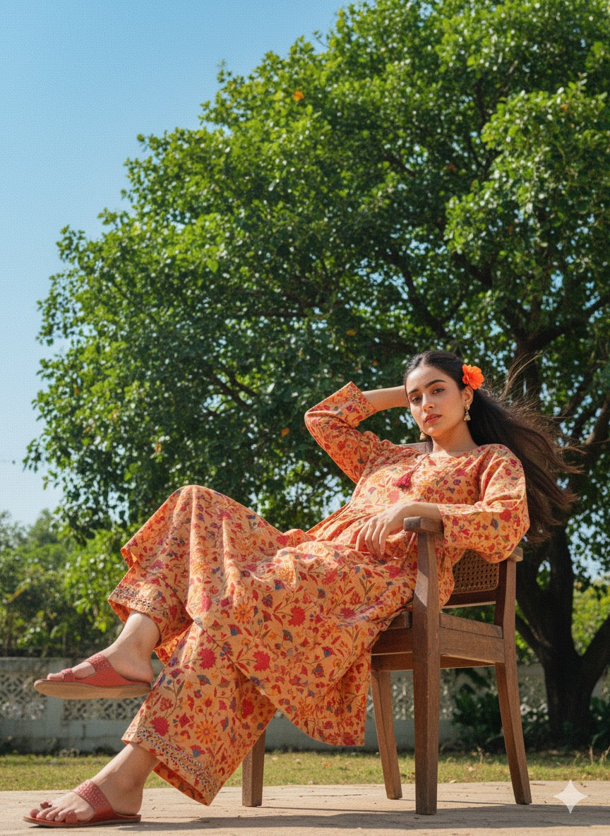 2-Piece Khaddar-Surajmukhi Saya