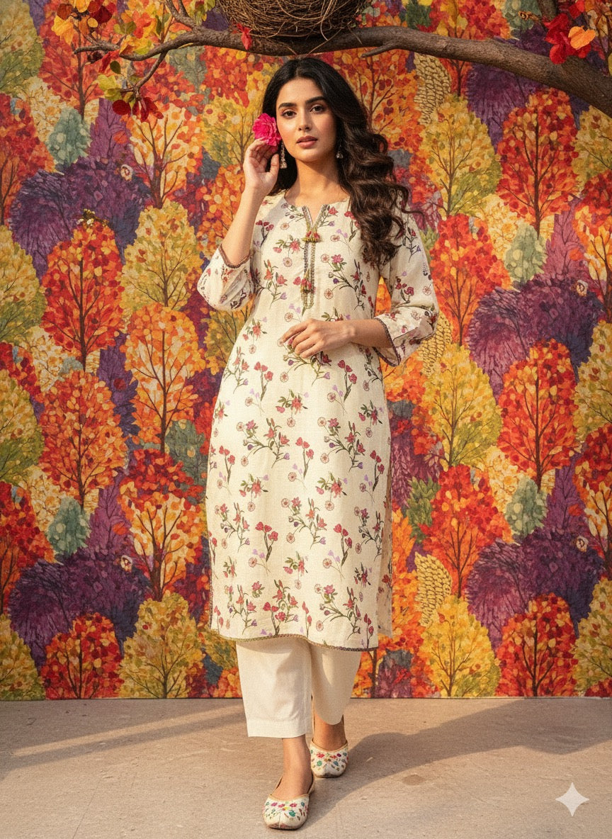 2-Piece stitched lawn suit