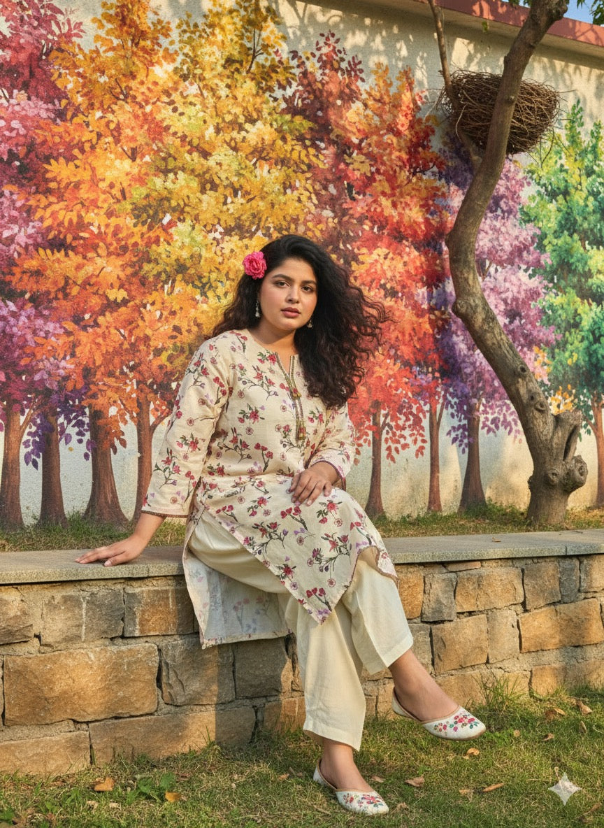 2-Piece stitched lawn suit