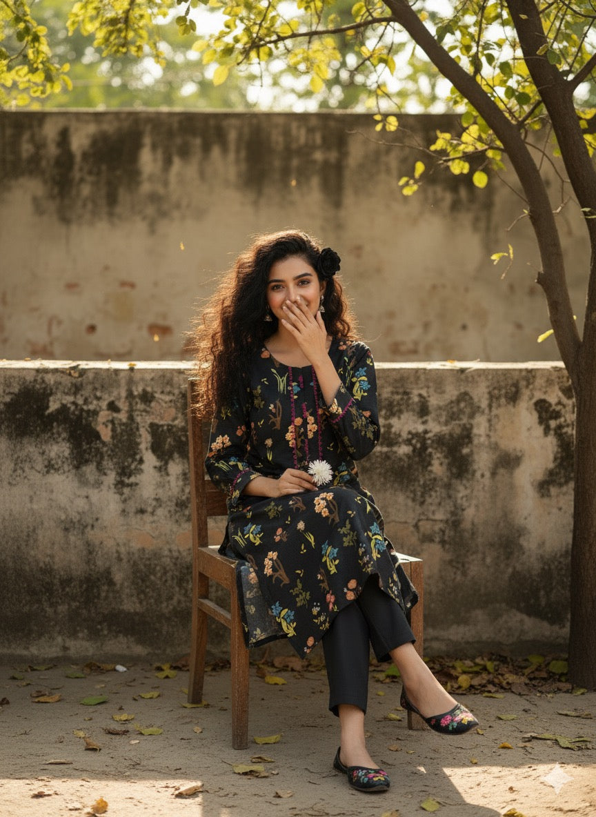 2-Piece stitched lawn Suit