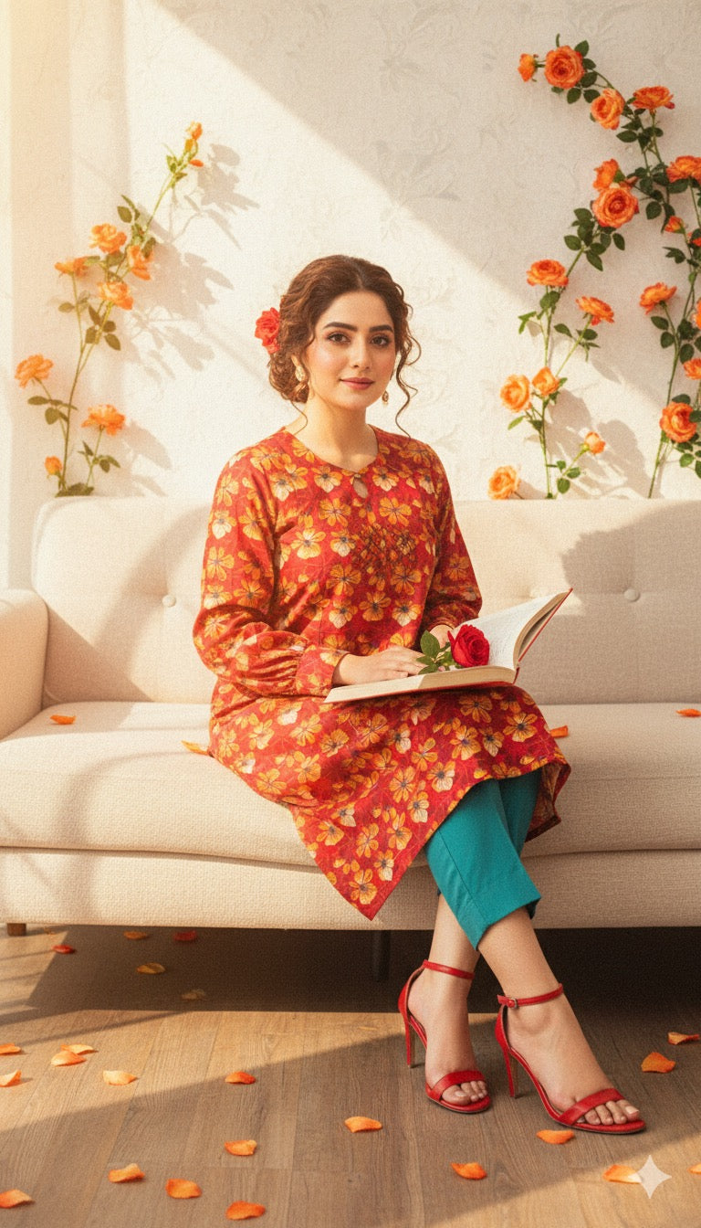 1-Piece long kurta (Gul-Bahar)