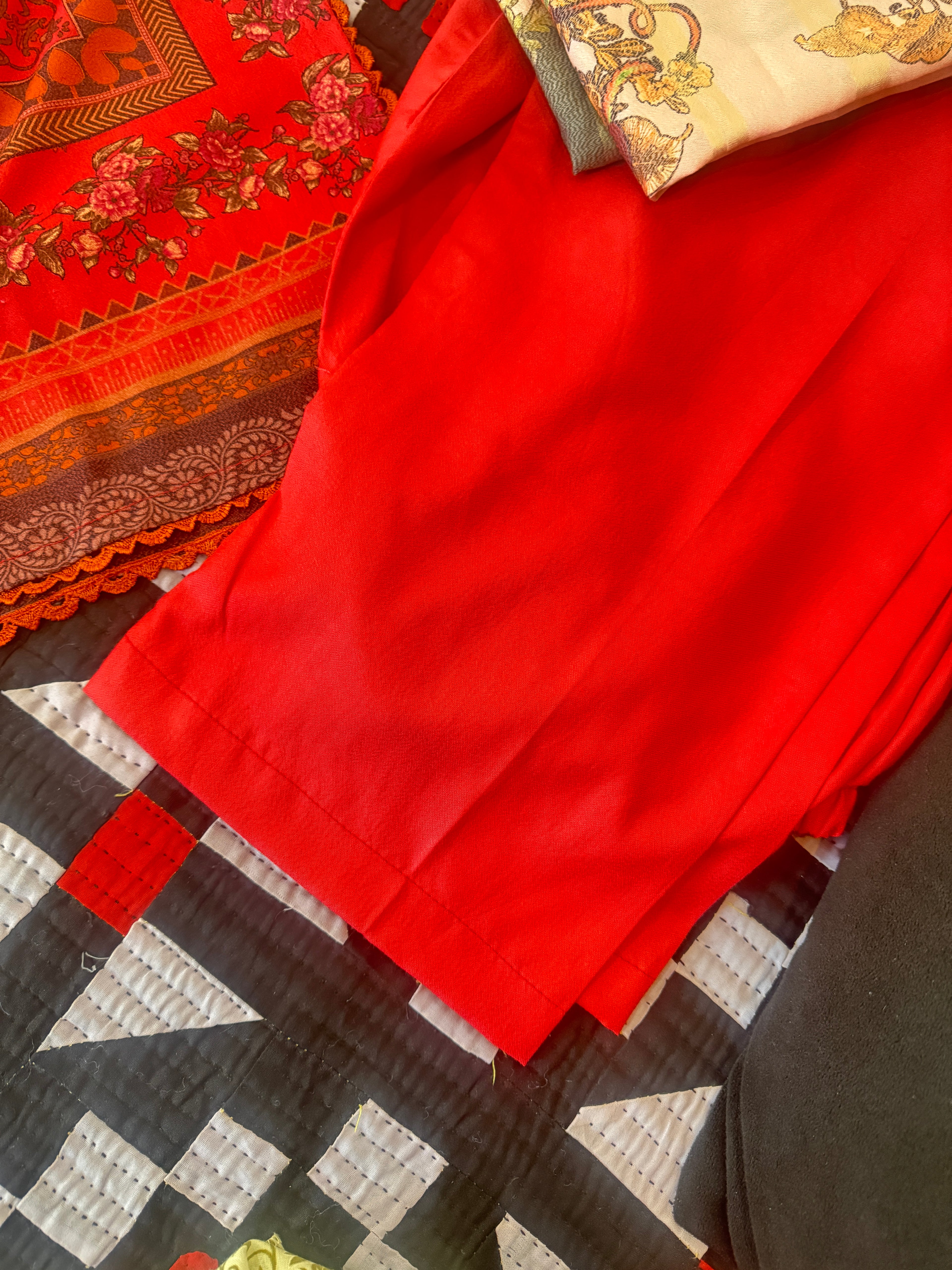 3-Piece Dhanak-Lal Gulab